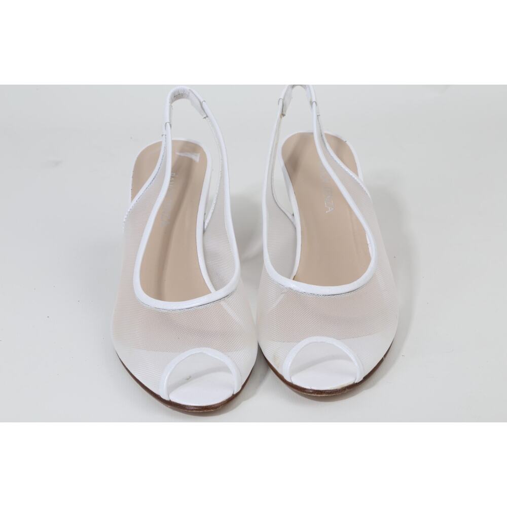Vintage RAMON TENZA Strawberry Heels White Mesh Slingback Pumps Designer 6.5 M - Picture 9 of 14